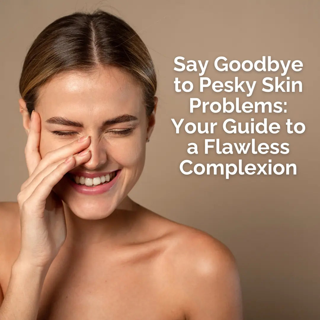 A woman with a hand on her face, showing flawless complexion. 1