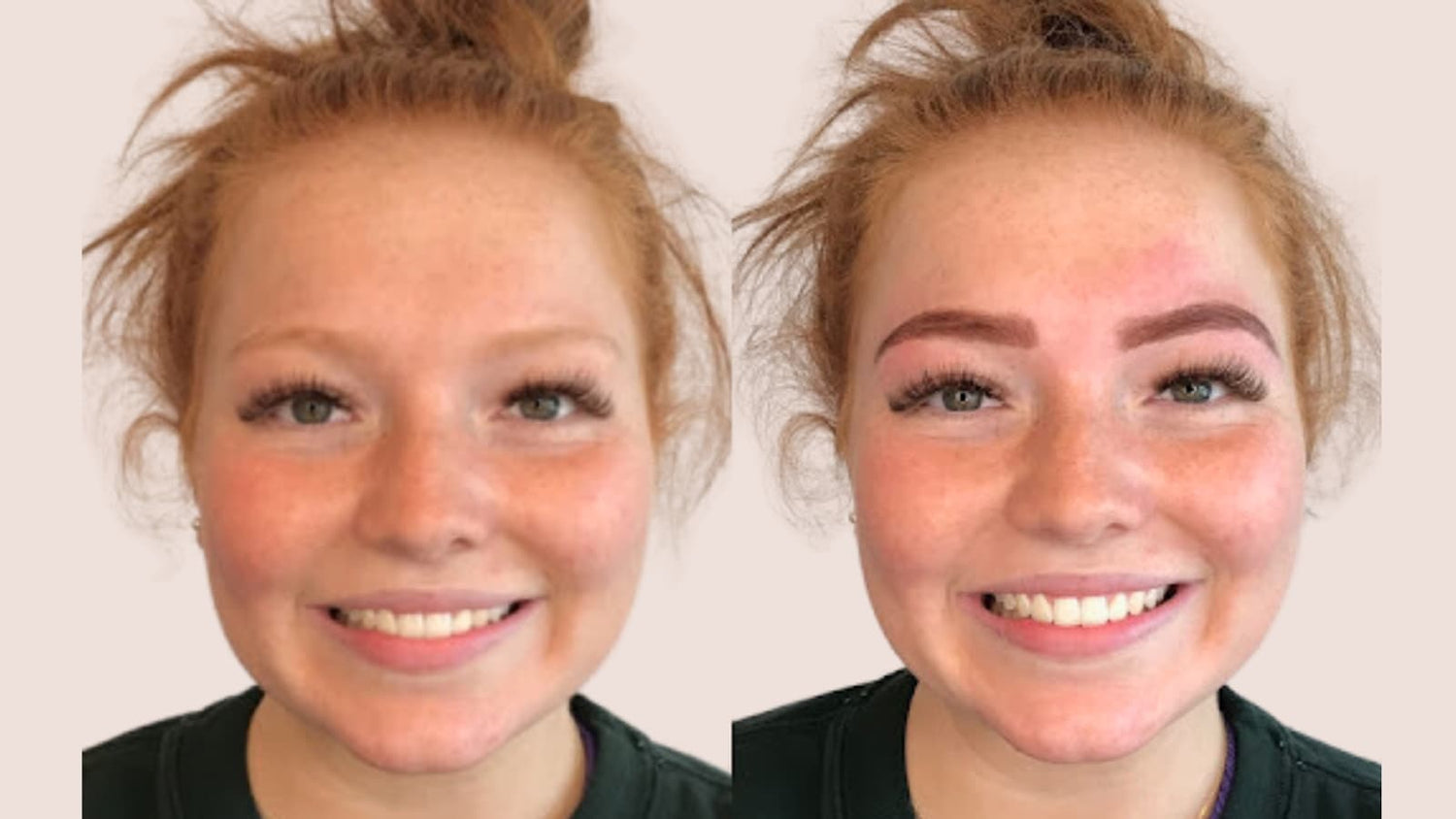 before & after brow wax & tint